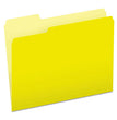 TOPS BUSINESS FORMS Colored File Folders, 1/3-Cut Tabs: Assorted, Letter Size, Yellow/Light Yellow, 100/Box - OrdermeInc