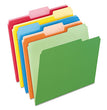 TOPS BUSINESS FORMS Colored File Folders, 1/3-Cut Tabs: Assorted, Letter Size, Assorted Colors, 100/Box - OrdermeInc