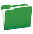 Pendaflex® Double-Ply Reinforced Top Tab Colored File Folders, 1/3-Cut Tabs: Assorted, Letter, 0.75" Expansion, Bright Green, 100/Box OrdermeInc OrdermeInc