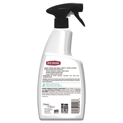 Stainless Steel Cleaner and Polish, Floral Scent, 22 oz Trigger Spray Bottle - OrdermeInc