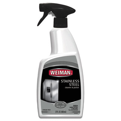 Stainless Steel Cleaner and Polish, Floral Scent, 22 oz Trigger Spray Bottle - OrdermeInc