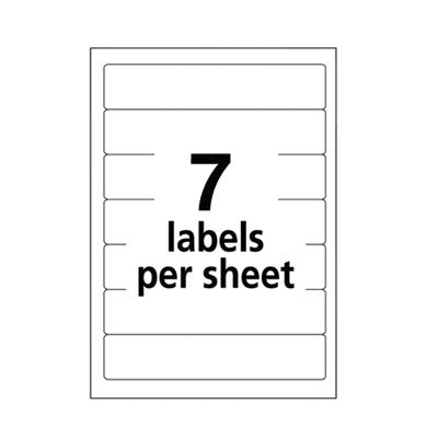 Printable 4" x 6" - Permanent File Folder Labels, 0.69 x 3.44, White, 7/Sheet, 36 Sheets/Pack, (5200) - OrdermeInc