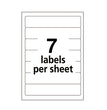 Printable 4" x 6" - Permanent File Folder Labels, 0.69 x 3.44, White, 7/Sheet, 36 Sheets/Pack, (5204)