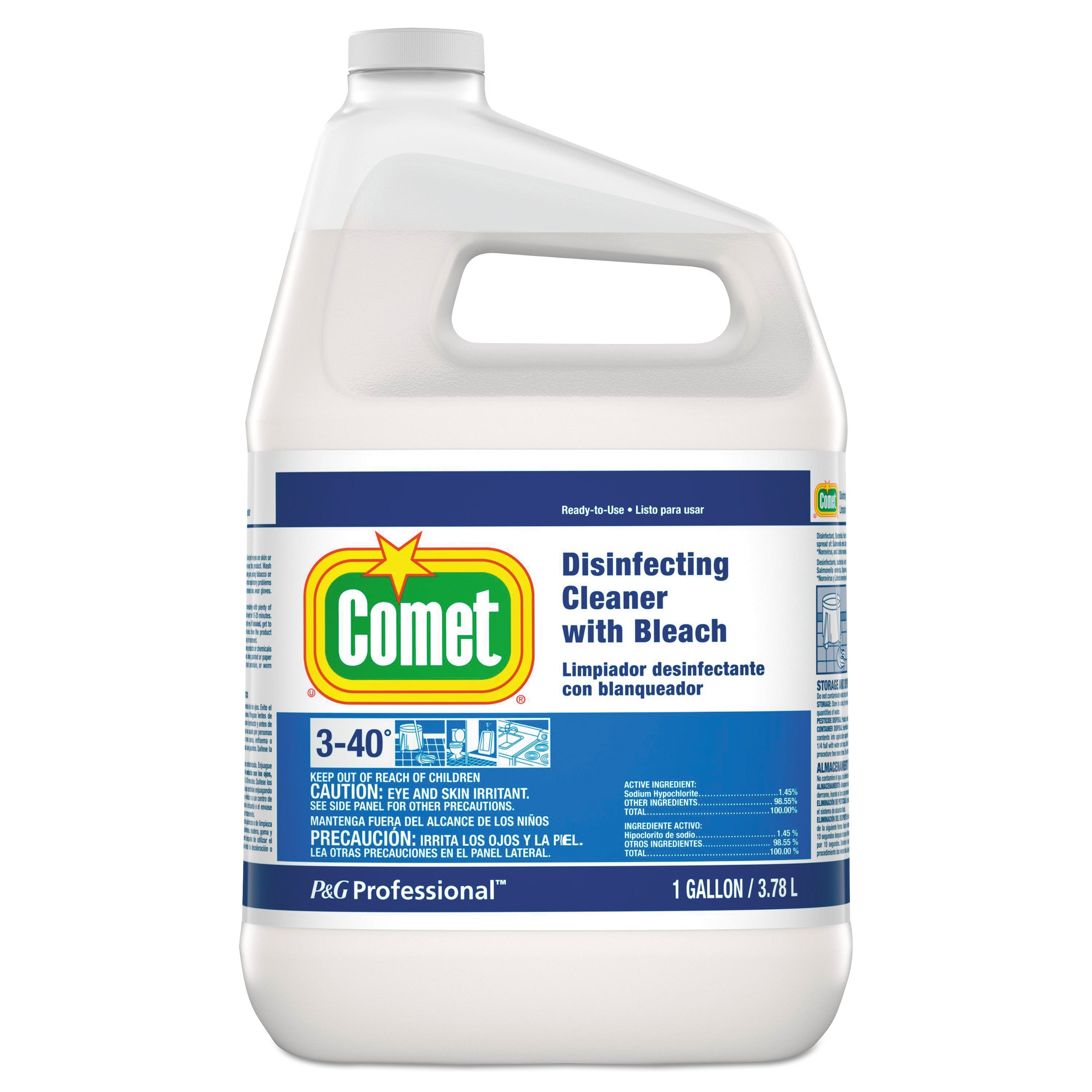 Disinfecting Cleaner with Bleach, 1 gal Bottle - OrderMe