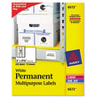 AVERY PRODUCTS CORPORATION Permanent ID Labels w/ Sure Feed Technology, Inkjet/Laser Printers, 2 x 2.63, White, 15/Sheet, 15 Sheets/Pack