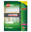 AVERY PRODUCTS CORPORATION Durable Permanent ID Labels with TrueBlock Technology, Laser Printers, 0.63 x 3, White, 32/Sheet, 50 Sheets/Pack