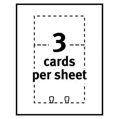 Large Rotary Cards, Laser/Inkjet, 3 x 5, White, 3 Cards/Sheet, 150 Cards/Box OrdermeInc OrdermeInc