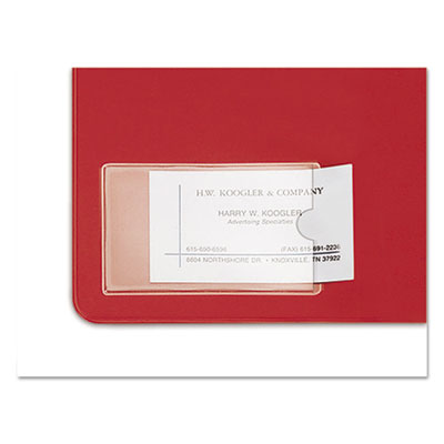 Cardinal® HOLD IT Poly Business Card Pocket, Top Load, 3.75 x 2.38, Clear, 10/Pack - OrdermeInc