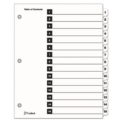 OneStep Printable Table of Contents and Dividers, 15-Tab, 1 to 15, 11 x 8.5, White, White Tabs, 1 Set OrdermeInc OrdermeInc