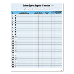 TABBIES HIPAA Labels, Patient Sign-In, 8.5 x 11, Blue, 23/Sheet, 125 Sheets/Pack - OrdermeInc