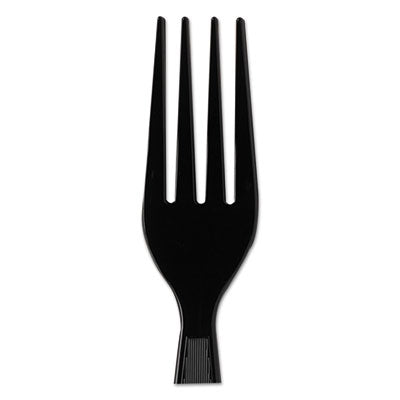 Dixie® Plastic Cutlery, Heavyweight Forks, Black, 1,000/Carton OrdermeInc OrdermeInc