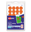 Printable Self-Adhesive Removable Color-Coding Labels, 0.75" dia, Orange, 24/Sheet, 42 Sheets/Pack, (5465) OrdermeInc OrdermeInc