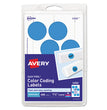 Printable Self-Adhesive Removable Color-Coding Labels, 1.25" dia, Light Blue, 8/Sheet, 50 Sheets/Pack, (5496)