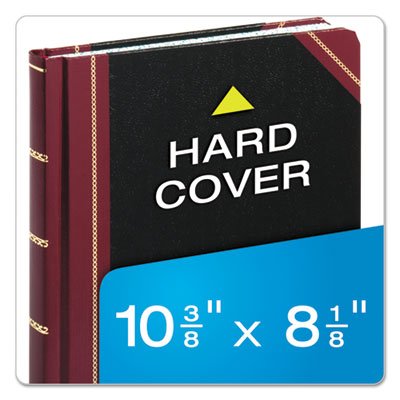 Extra-Durable Bound Book, Single-Page Record-Rule Format, Black/Maroon/Gold Cover, 10.13 x 7.78 Sheets, 300 Sheets/Book OrdermeInc OrdermeInc