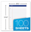 Double Sheet Pads, Wide/Legal Rule, 100 White 8.5 x 11.75 Sheets OrdermeInc OrdermeInc