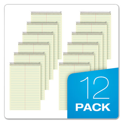 Steno Pads, Gregg Rule, Tan Cover, 60 Green-Tint 6 x 9 Sheets OrdermeInc OrdermeInc