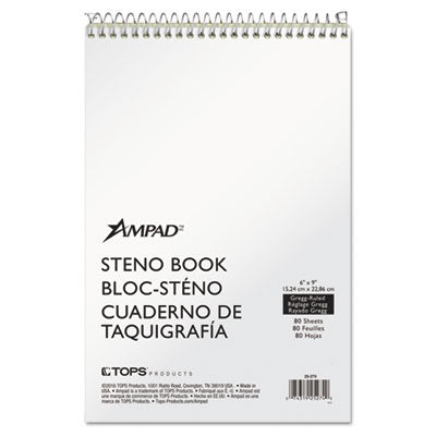 Steno Pads, Gregg Rule, Tan Cover, 80 Green-Tint 6 x 9 Sheets OrdermeInc OrdermeInc