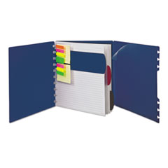 AMPAD/DIV. OF AMERCN PD&PPR Versa Crossover Notebook, 3-Subject, Wide/Legal Rule, Navy Cover, (60) 11 x 8.5 Sheets - OrdermeInc