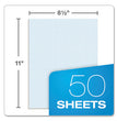 Quadrille Pads, Quadrille Rule (10 sq/in), 50 White 8.5 x 11 Sheets OrdermeInc OrdermeInc