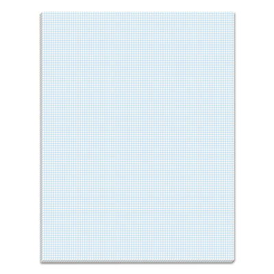 Quadrille Pads, Quadrille Rule (10 sq/in), 50 White 8.5 x 11 Sheets OrdermeInc OrdermeInc