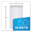 TOPS™ Second Nature Wirebound Notepads, Narrow Rule, Randomly Assorted Cover Colors, 50 White 3 x 5 Sheets - OrdermeInc