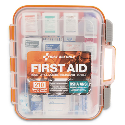 ANSI Class A Bulk First Aid Kit, 210 Pieces, Plastic Case OrdermeInc OrdermeInc