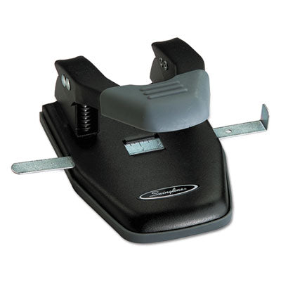 28-Sheet Comfort Handle Steel Two-Hole Punch, 1/4" Holes, Black/Gray OrdermeInc OrdermeInc