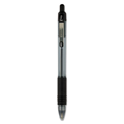 Zebra® Z-Grip Ballpoint Pen, Retractable, Medium 1 mm, Black Ink, Clear/Black Barrel, 24/Pack - OrdermeInc