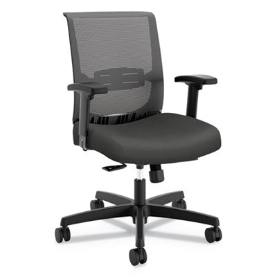 Convergence Mid-Back Task Chair, Synchro-Tilt and Seat Glide, Supports Up to 275 lb, Iron Ore Seat, Black Back/Base OrdermeInc OrdermeInc