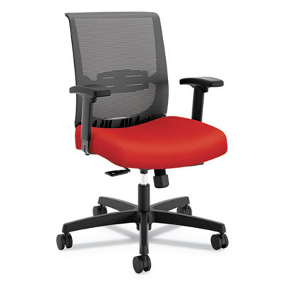 Convergence Mid-Back Task Chair, Synchro-Tilt and Seat Glide, Supports Up to 275 lb, Red Seat, Black Back/Base OrdermeInc OrdermeInc