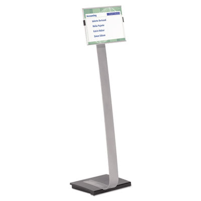 Info Sign Duo Floor Stand, Letter-Size Inserts, 15 x 46.5, Clear OrdermeInc OrdermeInc