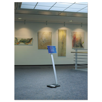 Info Sign Duo Floor Stand, Letter-Size Inserts, 15 x 46.5, Clear OrdermeInc OrdermeInc