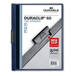 Durable® DuraClip Report Cover with Clip Fastener, 8.5 x 11, Clear/Navy, 25/Box OrdermeInc OrdermeInc