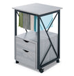 Mood Storage Pedestals with Open-Format Hanging File Rack, Left or Right, 2 Drawers: Box/File, Gray, 17.75" x 17.75" x 30" OrdermeInc OrdermeInc