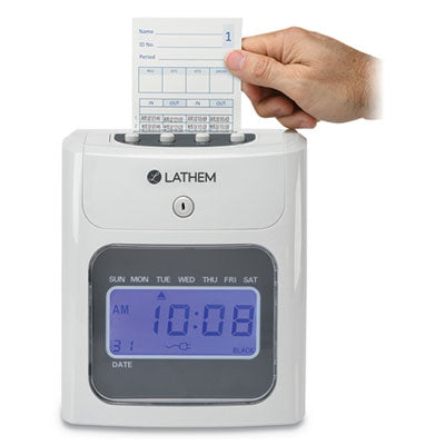 400E Top-Feed Time Clock Bundle, Digital Display, White OrdermeInc OrdermeInc