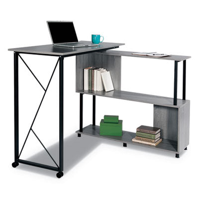 Mood Standing Height Desk, 53.25" x 21.75" x 42.25", Gray OrdermeInc OrdermeInc