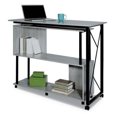 Mood Standing Height Desk, 53.25" x 21.75" x 42.25", Gray OrdermeInc OrdermeInc