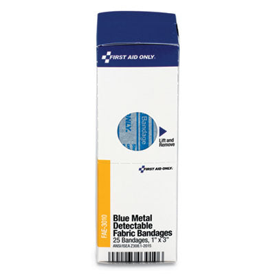 Refill for SmartCompliance General Cabinet, Blue Metal Detectable Bandages,1 x 3, 25/Box OrdermeInc OrdermeInc