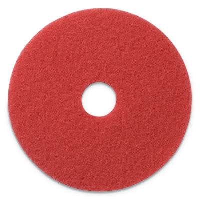 Buffing Pads, 19" Diameter, Red, 5/Carton OrdermeInc OrdermeInc