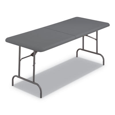 IndestrucTable Classic Bi-Folding Table, Rectangular, 30" x 72" x 29", Charcoal OrdermeInc OrdermeInc