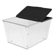 Storage Tote, 16 gal, 22.7" x 18.25" x 12.86", Clear/Black OrdermeInc OrdermeInc