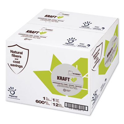 Heavenly Soft Hardwound Paper Towel, Kraft, 1-Ply, 7.8" x 600 ft, Brown, 12 Rolls/Carton OrdermeInc OrdermeInc