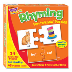 TREND ENTERPRISES, INC. Fun to Know Puzzles, Ages 3 and Up, (24) 2-Sided Puzzles - OrdermeInc