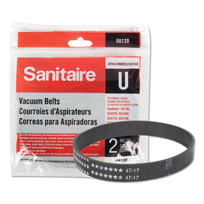 Replacement Belt for Upright Vacuum Cleaner, Flat U Style, 2/Pack OrdermeInc OrdermeInc