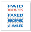 Trodat® Printy Economy Micro 5-in-1 Date Stamp with Text Plates, Self-Inking, 1" x 0.75", Blue/Red OrdermeInc OrdermeInc