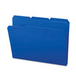 SMEAD MANUFACTURING CO. Top Tab Poly Colored File Folders, 1/3-Cut Tabs: Assorted, Letter Size, 0.75" Expansion, Blue, 24/Box - OrdermeInc