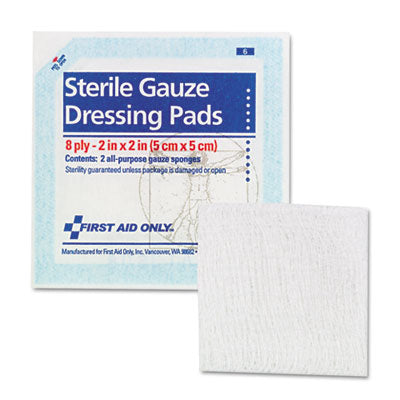 SmartCompliance Gauze Pads, Sterile, 8-Ply, 2 x 2, 5 Dual-Pads/Pack OrdermeInc OrdermeInc