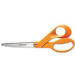 Home and Office Scissors, 8" Long, 3.5" Cut Length, Orange Offset Handle OrdermeInc OrdermeInc