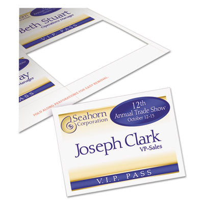 AVERY PRODUCTS CORPORATION Name Badge Insert Refills, Horizontal/Vertical, 3 x 4, White, 300/Box