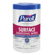 PURELL® Foodservice Surface Sanitizing Wipes, 1-Ply, 10 x 7, Fragrance-Free, White, 110/Canister, 6 Canisters/Carton OrdermeInc OrdermeInc